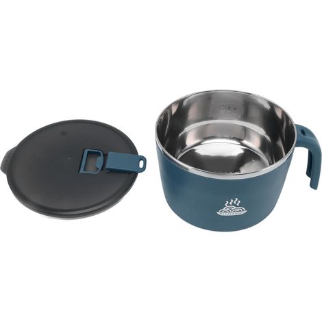Tasse à soupe instantanée en acier inoxydable avec couvercle et joint, idéale pour les dortoirs et les bureaux, 1300 ml, grande capacité, bleue (1/5)