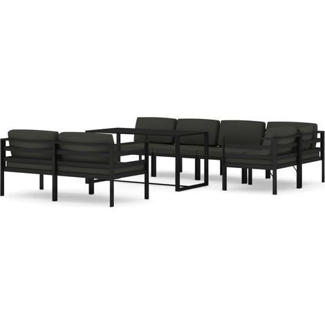 Maison Exclusive - 8-tlg. Garten-Lounge-Set mit Kissen Aluminium