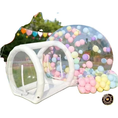 Maison à bulles gonflable, PVC résistant, installation facile, 2.5MDia-8.2ft (1/2)