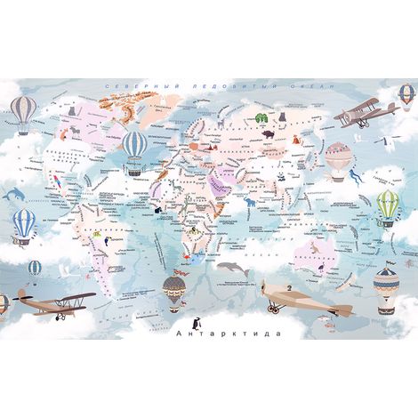 Affiche enfant carte du monde- 60x40cm - made in France (1/5)