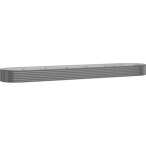 Maison Exclusive - Jardinera arriate acero galvanizado gris 507x1