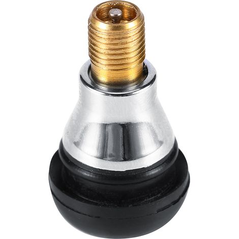 Ventil TR412 Chrommessing-Reifenschaft, AC-Schlauchlosventil für Auto und Motorrad, 1 Stück, 8 mm (1/5)