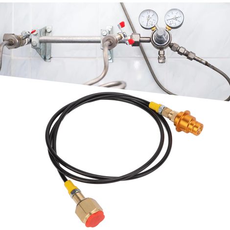 Kit de tuyaux adaptateurs Sodastream Duo Quick Connect CQC vers bouteille de CO2 externe avec connecteur à déconnexion rapide CGA320 (1/5)
