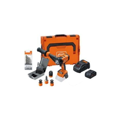 Taladro atornillador a batería Fein 4 velocidades ASCM 18-4 QM AS Metal Advanced Top Set 18 V / 1x 5,0 Ah batería + cargador incl. accesorios en L-Boxx - 71161563000 (1/5)