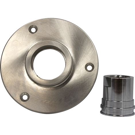 Applique robinet de jardin APLIC'EASY nickelée Femelle 1/2" (15/21) Ø85 - Anquier (1/5)