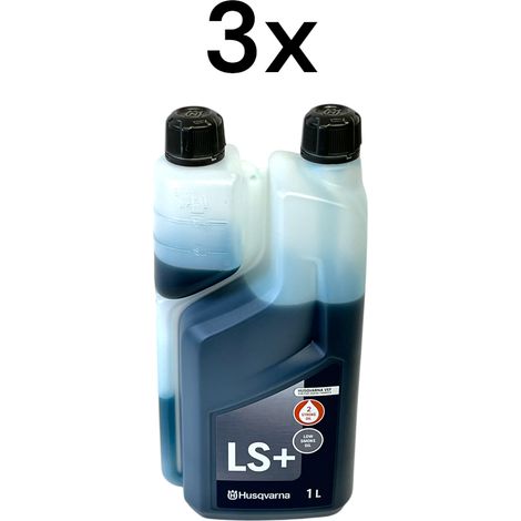 Husqvarna 3x LS+ Zweitakt Öl 1 Liter ( 3x 578037002 ) - 2 Stroke Oil - Low Smoke Oil
