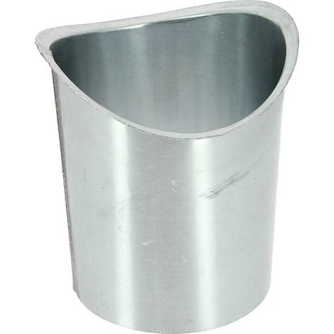 Raccord pour gouttière en zinc naturel Ø100 – Moignon cylindrique à souder – Résistant aux intempéries – Norme NF