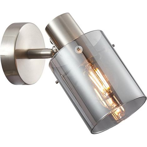 Applique spot Sardo Italux chrome verre fumé E14 40W