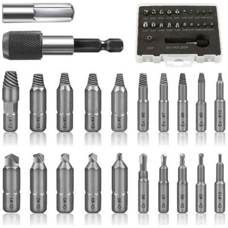 Pair ZVD-22PCS Extracteurs de Vis Endommagés, Kit d'Extraction pour Boulons et Vis Casse, Outils de Réparation (1/4)