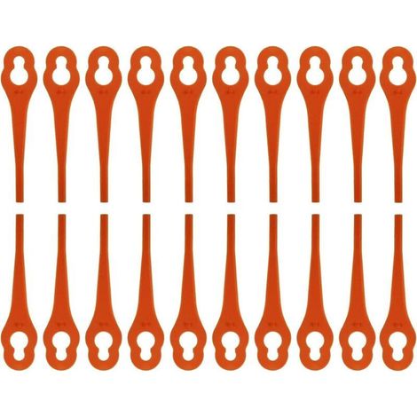 Lot de 100 Lames Plastique Pour Coupe-bordures Fuxtec FX-E1RT20, Nylon Durable, Jardinage- (1/4)
