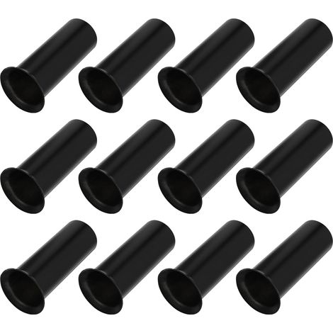 MINKUROW Copricandela per lampadario a lume di candela 12 pezzi Copribocca in metallo nero Coprilampada per illuminazione a candelabro con candelabro Candelabro (30x80mm) (1/5)