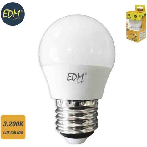 Geführte kugelförmige Birne 6w 500 Lumen E27 3200k warmes Licht EDM 98701