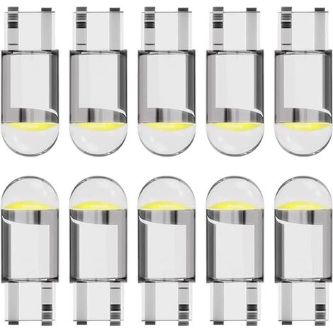 10 pezzi T10 W5W LED 194 Lampadina per auto 12V 6000k (bianco) Lampadina di ricambio COB, lampadina LED 168, lampadina LED 2825 T10 W5W, luci interne per auto a LED, lampadina LED W5W, lampadine LED p
