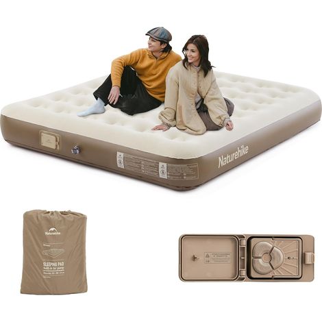 Double Inflatable Mattress 200 x 150 x 25 cm with Rechargeable Self-Inflating Pump for Camping and Travel – Inflatable Mattress for Home and Travel (1/5)