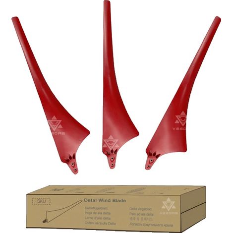 Pale per turbine eoliche, materiale resistente, design aerodinamico, 3 Delta Red (1/2)