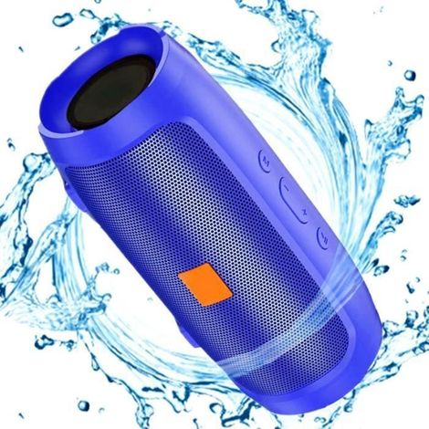 Enceinte Bluetooth Portable Haut-Parleur Bluetooth 5.0, TWS Stéréo et Basses Puissantes, Étanche IPX6, 9 Heures Autonomie-bleu