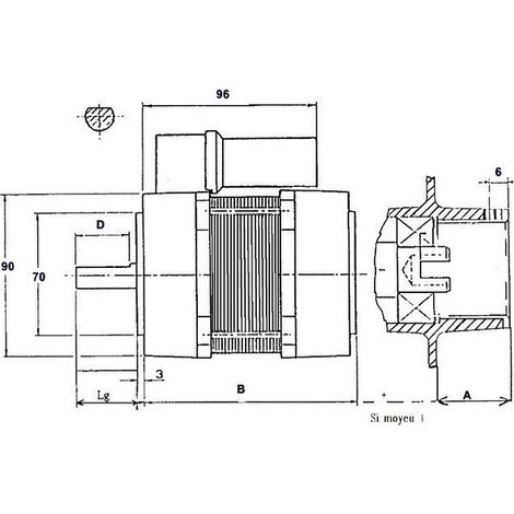 Standard Motor blank  unbelüftet  Motor AACO  60.2.75.32M - DIFF