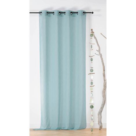 Voilage seaqual recyclé - 135x260cm - Vert d'eau (1/2)