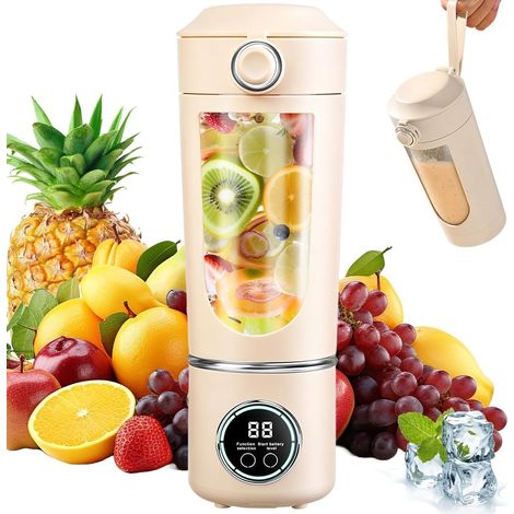 Mixeur Portable, 700 ml Mini Blender, Mini Mixeur Smoothie avec 12 lames en Acier Inoxydable, Mini Mixeur sur pied Blender pour les voyages, la cuisine, le fitness (1/5)