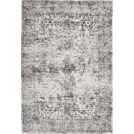 Tapis Vintage à Poils Courts "Iglesia" Anthracite 80 x 150 cm (1/4)
