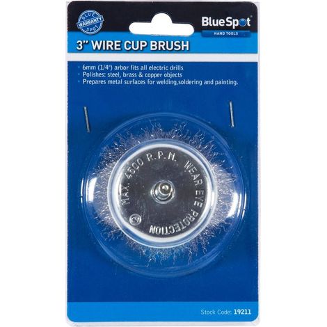 Blue Spot Tools 75MM (3") Wire Cup Brush