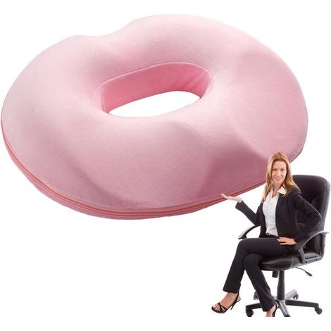 Cuscino ortopedico per il coccige - Cuscino a ciambella antiscivolo con design cavo per il post-parto e per le emorroidi - Sollievo per il coccige. (1/5)