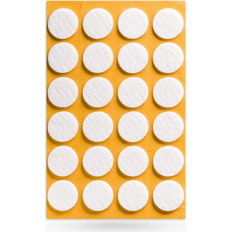 Filzgleiter Ø 22 x 3 mm selbstklebend weiß (1/2)