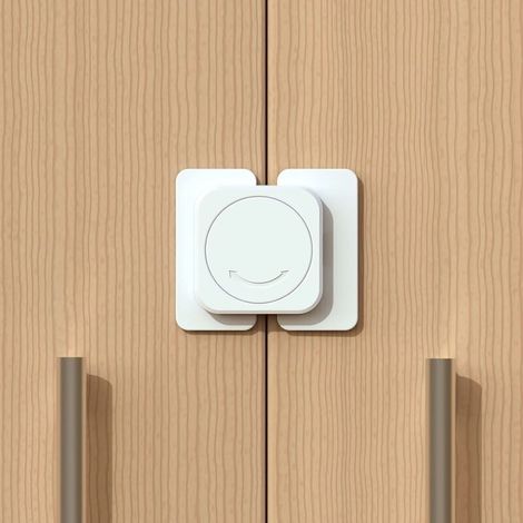 Anti-pry locks for drawers, lockers for baby storage cabinets, safety locks for refrigerators, and fixed anti-pull locks for children's cabinet doors, no drilling required (flat version).