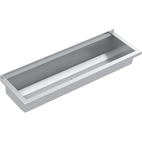 KWC AR Waschrinne, PLANOX, Edelstahl,  W.-Mont., 1000x210x382 mm, o. Arm-bank
