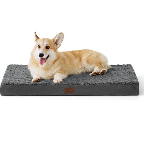 Hundebett orthopädisch 89x56cm L 89 x B 56 x H 8 cm Dunkelgrau (1/5)