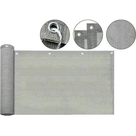 Écran de confidentialité pour balcon, écran de confidentialité résistant aux intempéries, 0,9X5M, gris (1/5)