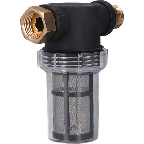 Filtre à eau pour tuyau d'arrosage, filtre à sédiments en ligne pour nettoyeur haute pression, préfiltre à eau pour toute la maison (1/5)