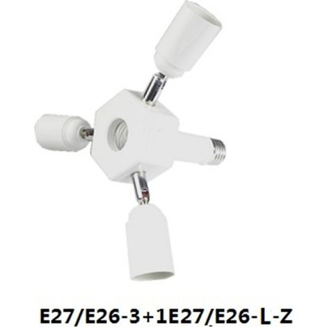 Fourniture de nouveaux adaptateurs et douilles universels E27/E40 longs vers 3+1E27, certification de vente directe. (1/5)