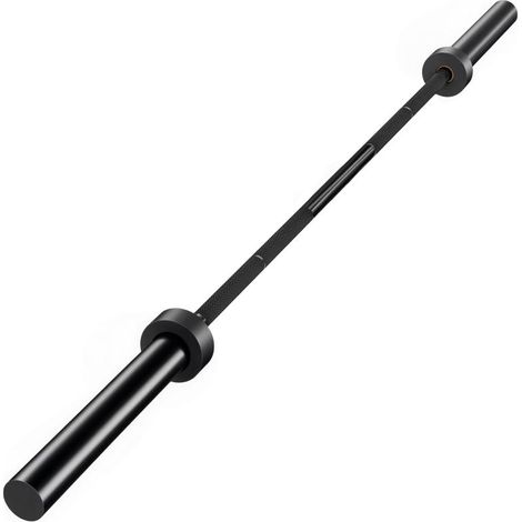 Hantelstange, Olympiastange 180 cm, Stahl, 200 kg Tragkraft, Schwarz Ce produit est fabriqué avec des matériaux de haute qualité, offrant une... (1/5)