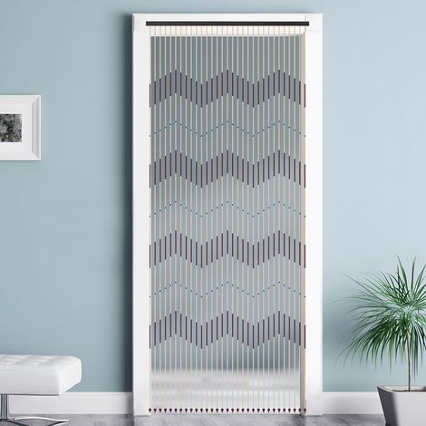 220cm x 90cm Wooden Beaded Bamboo Door Curtain Summer Blind Fly Mosquito Screen