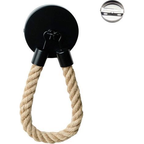 Porte Papier Toilette sans Perçage, Vintage Porte Rouleau Papier Toilette, Noir Mat Support Papier Toilette pour Salle de Bain et WC (1/4)