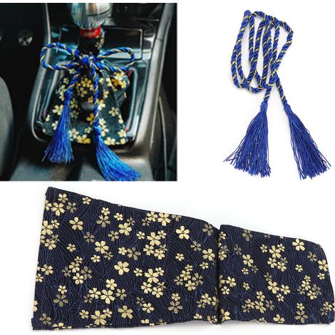 Cache-salopette de levier de vitesse universel en toile à motif sabre de samouraï style JDM pour modification automobile D (1/5)