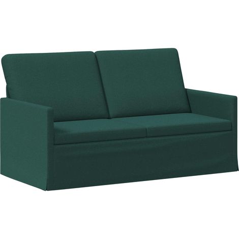 2 Seater Sofa Dark Green 150 x 81 x 82 cm Fabric vidaXL (1/5)