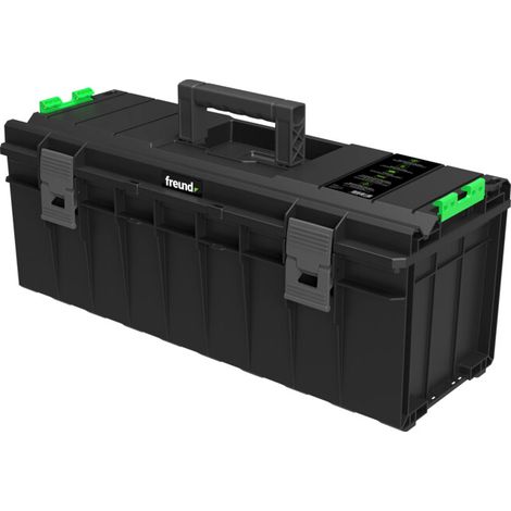 Freund – Mallette d'outillage professionnelle 8,2 kg – Boîte de rangement avec 10 compartiments – Marteau, pinces et cisaille inclus (1/5)