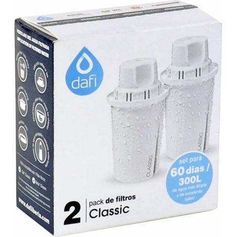 Filtri per l'acqua Dafi Classic, Standard, 60 giorni/300 litri di acqua gustosa, 2 pezzi. (1/3)