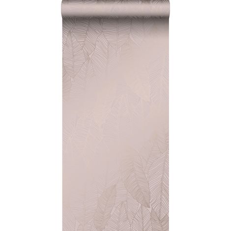 papier peint feuilles vieux rose - Origin Wallcoverings (1/5)