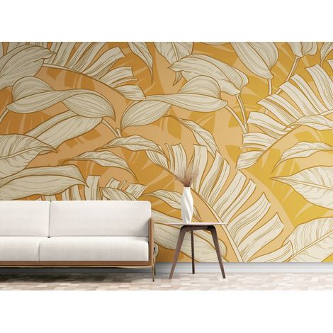 Papier Peint Tropical - Jungle Sépia - 150 x 250 cm (1/2)