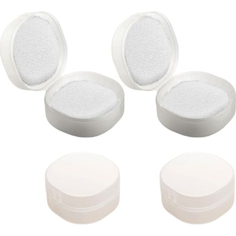 Organiseur carré transparent pour salle de bain - Portable et robuste pour tampons en coton - Accessoires anti-poussière (1/5)