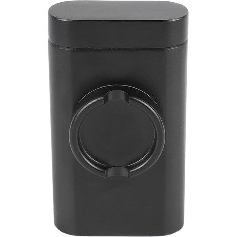 Coffret de rangement avec broyeur mini en alliage d'aluminium, moulin 2-en-1 facile à utiliser, grinder de poche pour extérieur, noir (1/5)
