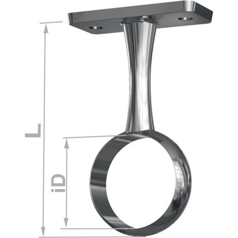 Support central 11131 en zinc moulé argenté Dm.20mm