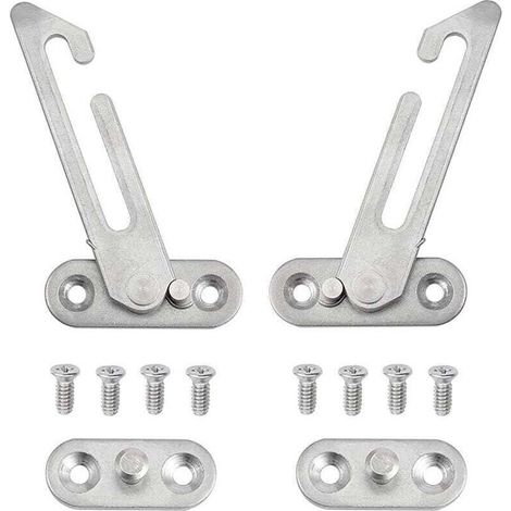 Lot de 2 entrebâilleurs de fenêtre en UPVC, en acier inoxydable 304, verrous de sécurité pour enfants avec vis pour fenêtre gauche et droite (1/4)