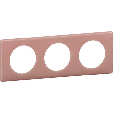 Legrand 066763 Céliane 3-outlet powder-coated old rose faceplate