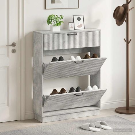 vidaXL Shoe Cabinet HOORN 78 x 24 x 100 cm Engineered Wood (1/5)