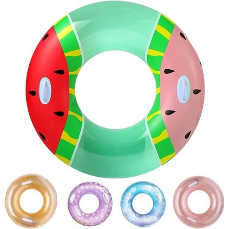 Inflatable mattress, buoy, watermelon-shaped floating toy, summer toy for pool and beach, pool party decorations (1/5)