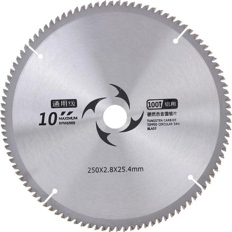 Lame de scie circulaire universelle 100 dents, disque de coupe en alliage dur pour bois, outil de découpe professionnel (1/5)